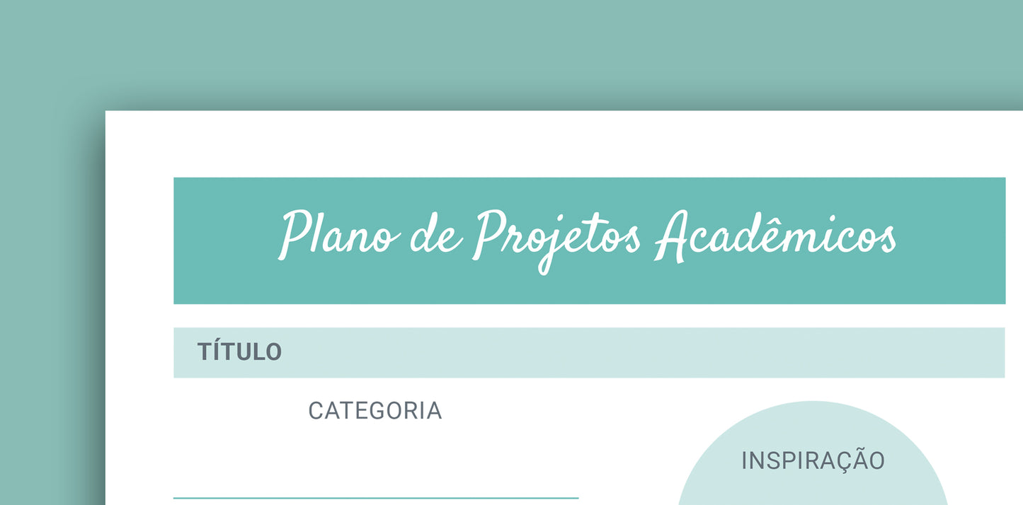 PLANO DE PROJETOS ACADÊMICOS
